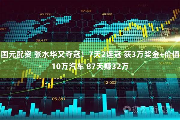 国元配资 张水华又夺冠！7天2连冠 获3万奖金+价值10万汽车 87天赚32万